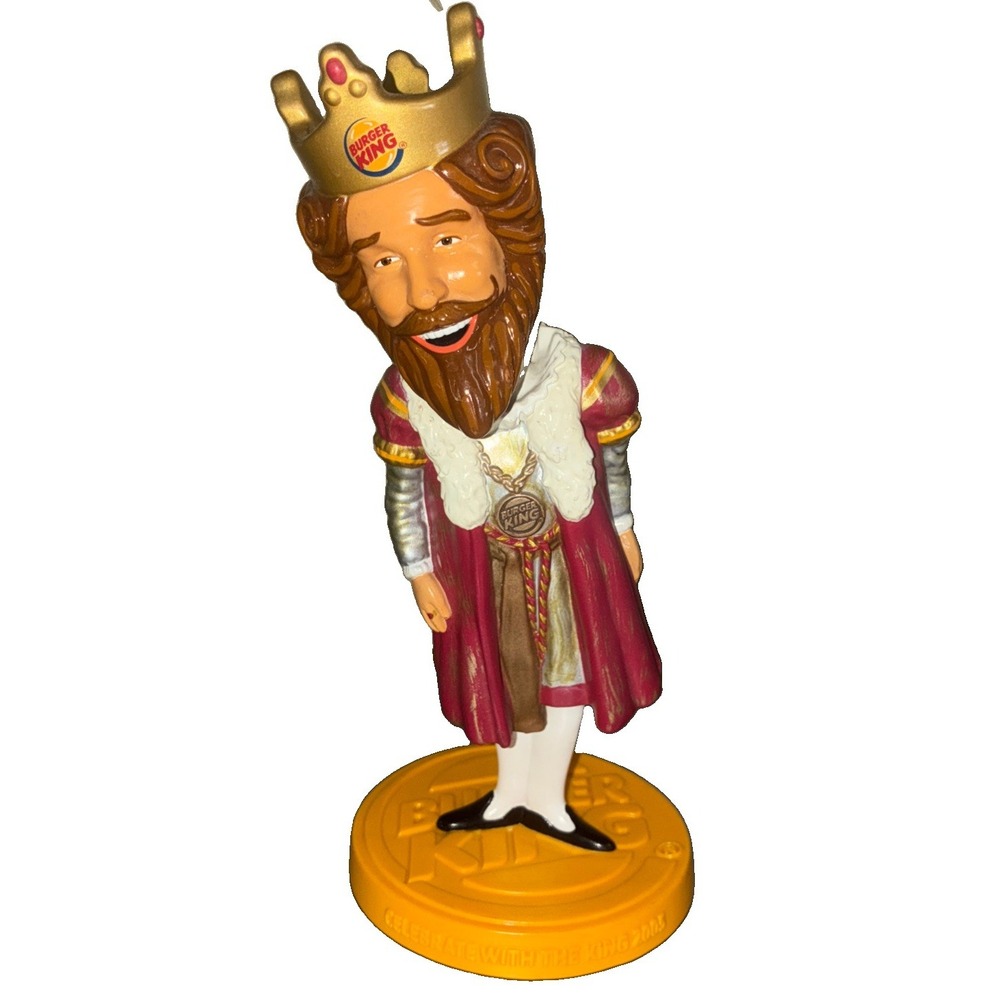 Vintage Burger King Bobble Head Figurine 2005 Promo Celebrate With The King 8"